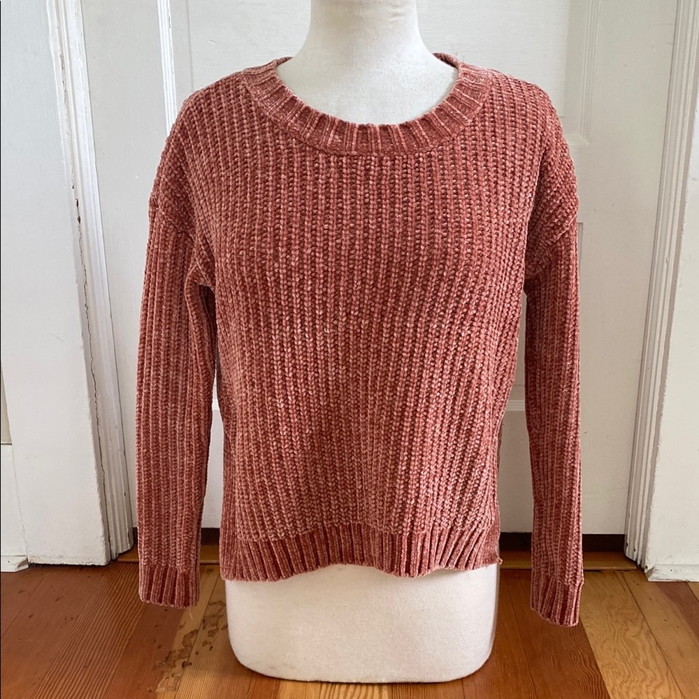Aerie Ribbed Chenille Pullover Sweater XS